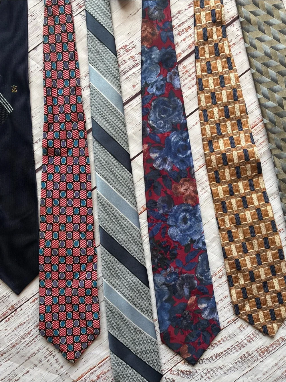 Men's Multi-Pattern Necktie – Olive Green Bundle of 9 Ties